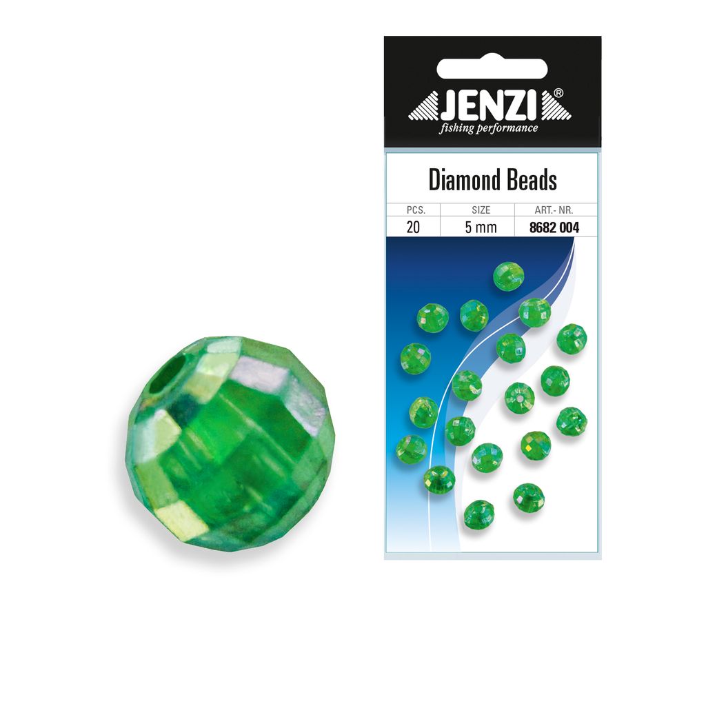 Diamant-Perlen, Grün, 5 mm