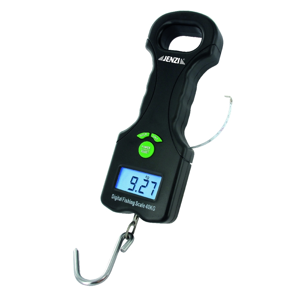 Digitale Fischwaage bis 40kg, mit Maßband