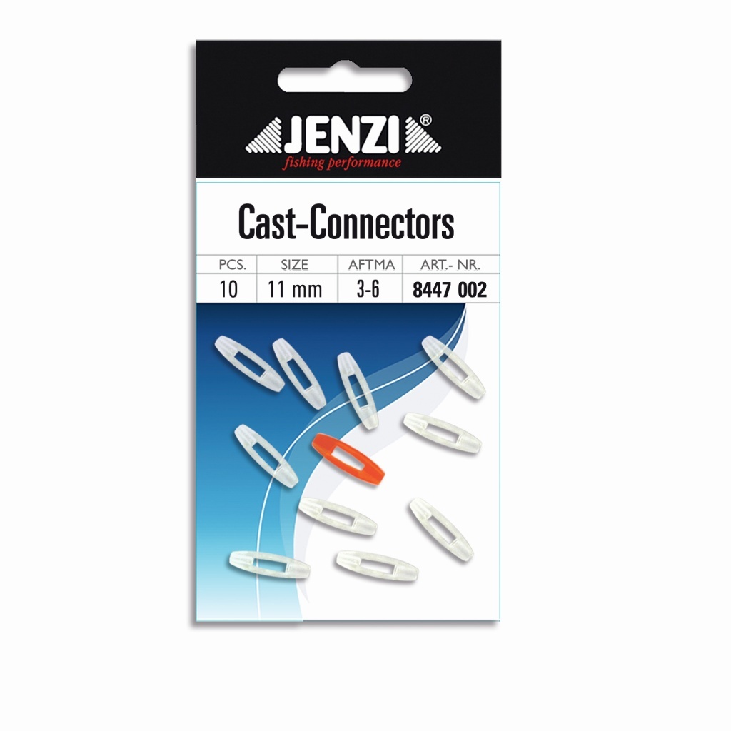 Cast Connectors 11mm, Verbindung zwischen Backing und Fliegenschnur