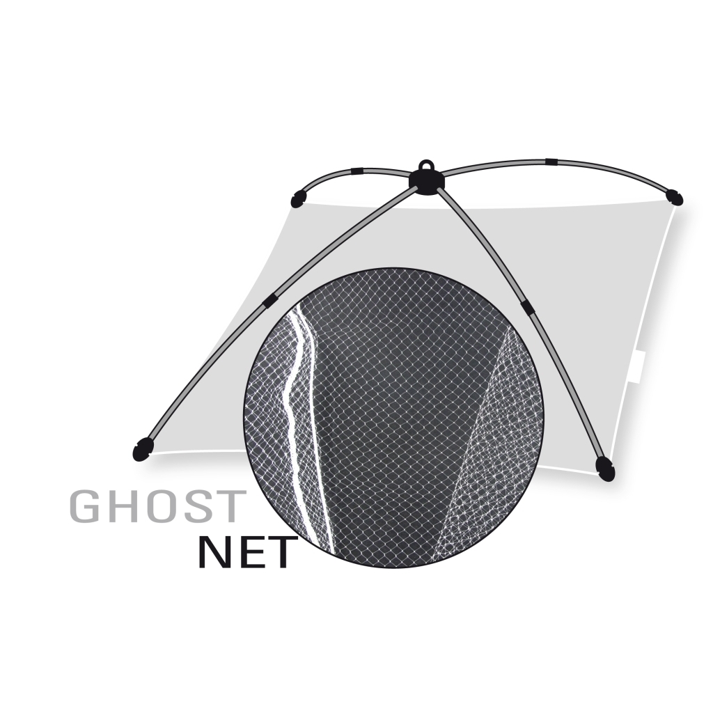 Senknetz Monofil/Ghost 1x1m, ca. 6mm Masche