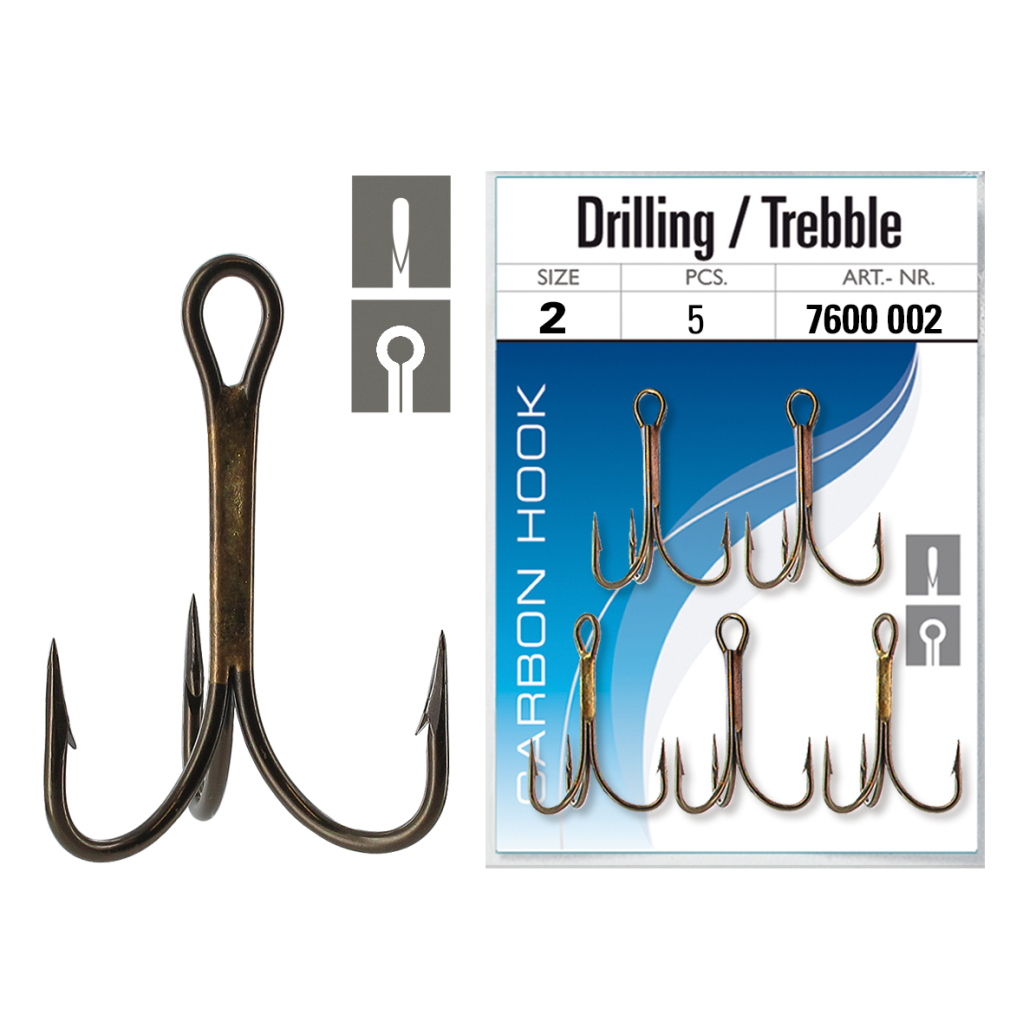 Drilling, Größe 2, brüniert, normal, gerade